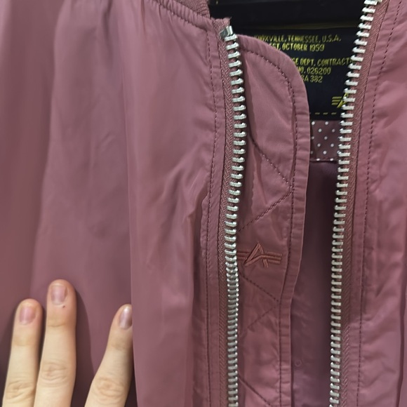 Alpha Industries Mauve Bomber Jacket - Picture 4 of 6